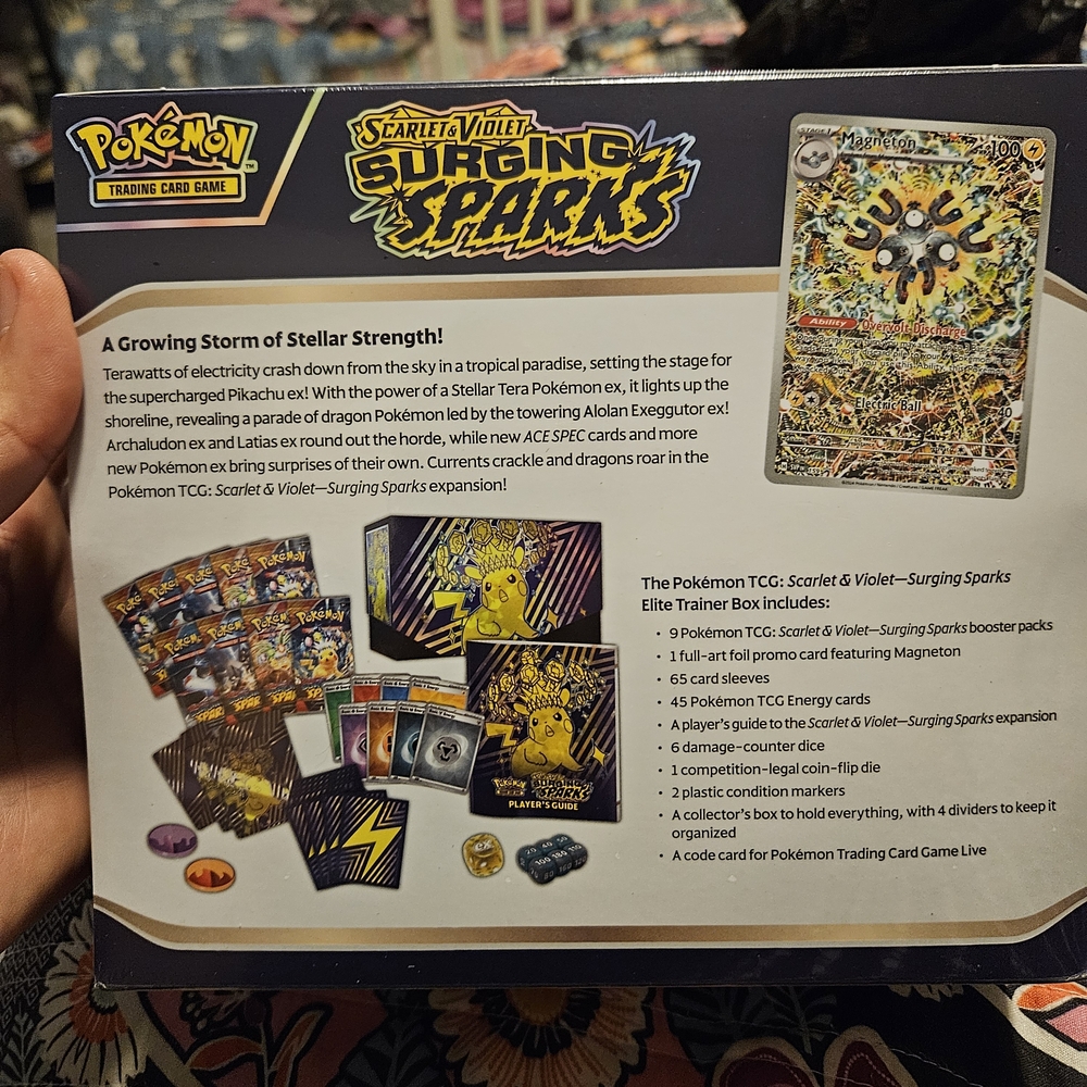 Pokémon Scarlet & Violet Surging Sparks Elite Trainer Box - Brand New Sealed Box - Picture 2 of 6